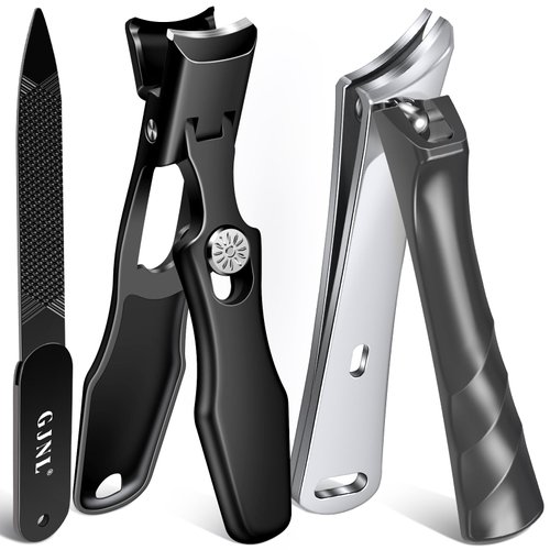 2024 Toenail Clippers for Seniors Thick Nails - Popular Ultra Sharp Wide Jaw Nail Clippers for Men with Catcher, Upgrade Slant Curved Blade Fingernail Cutter for Ingrown Nails