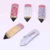 Glitter pencil hair clips,back to school gift for teens toddler girls kids,cute pencil hairpins alligator barrettes