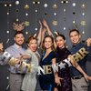 KatchOn, Happy New Year Garland - Pack of 9, Happy New Year Hanging Decorations | Black Gold Party Decorations, New Years Decorations 2025 | Happy New Year Backdrop, New Years Eve Party Supplies