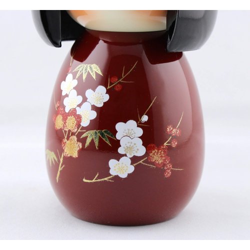 Kokeshi Dolls Kyoohoo Japanese Hanakanzashi (K12-4353R)