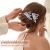 3 Pieces Bride Wedding Hair Comb Crystal Silver Bridal Hair Side Comb Rhinestone Hair Pieces Hair Pin Accessories for Women and Girls