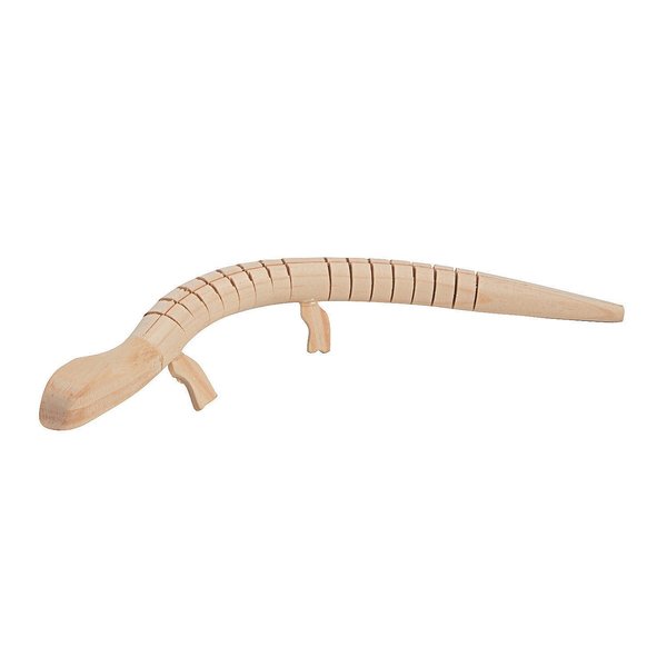 Fun Express DIY Wood Lizards - Set of 6 - Over 8 Inches Long - Craft Toys for Kids