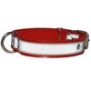 Genuine Leather Reflective Dog Collar 22" Long 1.25" Wide Red Fits 15.5"-19.5" Neck