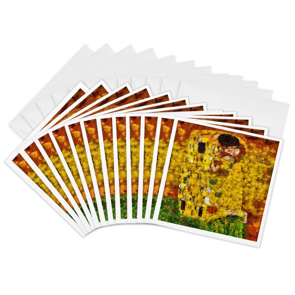3dRose Greeting Cards - The Lemon Kiss Vegetable Decoupage Vegan Art - 12 Pack - Digital Art - Vegetable Decoupage