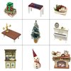 DIY Miniature Dollhouse Kit, CUTEROOM Wooden Dollhouse Kit Miniature House Kit with Furniture, for Adults Kids (Holiday Time)