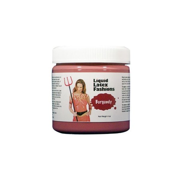 Burgundy 8 Oz - Liquid Latex Body Paint, Ammonia Free No Odor, Easy On and Off, Cosplay Makeup, Creates Professional Monster, Zombie Arts