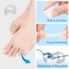 Hoogoo Pinky Toe Separators, Translucent Gel Toe Protector Spreader Small Silicone Toe Spacers, Cushions for Curled Overlapping Separate Toe Correct
