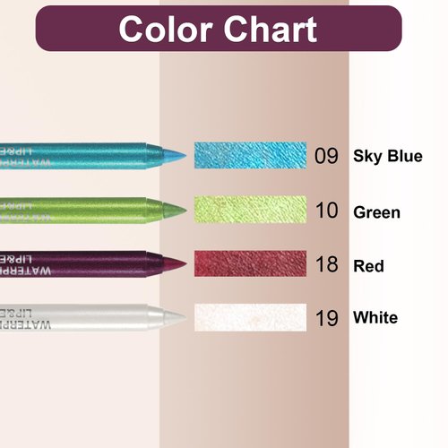 EONGEE 4 Colors Eyeliner Pen Set With Pencil Sharpener, Colored Colorful Eyeliner Pencil Set, Eye Liner Waterproof Smudge Proof