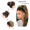 12“Claw Curly Ponytail Extension Clip in Short Curl Wavy Pony Hair Extension Jaw Clip on Pony Tail Synthetic Short Wave Hairpiece for Women (#8B)
