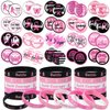 60 Pieces Breast Cancer Awareness Party Supplies, Breast Cancer Wristbands Pink Ribbon Bracelets And Plastic Button Badges For Strength Hope Faith Courage Survivor Party Supplies