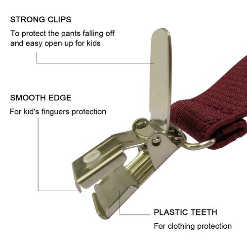 HABITER Kids Suspenders Adjustable Suspenders Set With Bow Ties for Boys and Girls