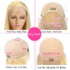 DACHIC 22In Blonde Wig Human Hair 13x4 HD Transparent Lace Front Wigs Human Hair Pre Plucked with Baby Hair 613 Straight Frontal Wig Human Hair for Women Glueless Wig Human Hair