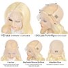 Nicele Ann 613 13x6 Lace Front Wig Human Hair Straight 613 HD Lace Frontal Wig 13X6 200 Density Blonde Lace Front Wigs Human Hair Pre Plucked With Baby Hair (30 Inch, 613 13x6 Straight)