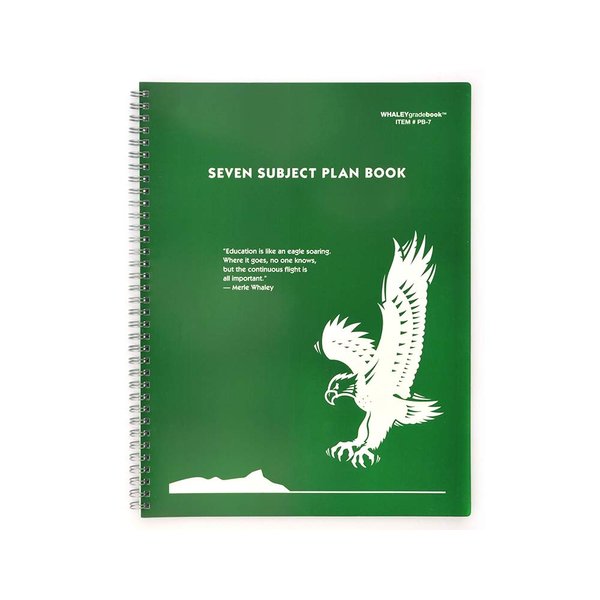 Action Publishing Whaley Planbook (9 x 12 inches) 7-Subject Grade Book For Lesson Plans, Attendance And Seating Chart, 40 Weeks (PB-7)