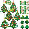 80UncleKimby 60pcs Christmas Crafts for Kids - DIY Xmas Tree Ornaments with Sticker Kits - Set for Holiday Decorations, Party Favors, and Classroom Activities