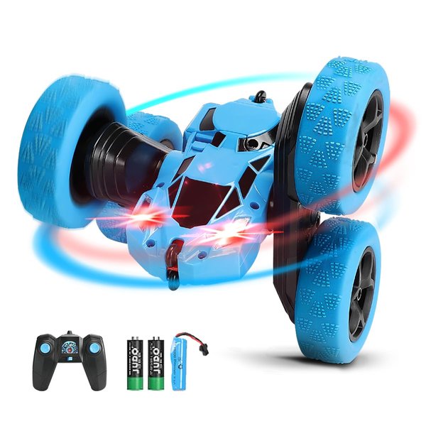 Remote Control Car,2.4GHz RC Cars Double Sided 360° Rotating RC Stunt Car with Headlights,4WD Off Road Drift RC Car Toy for Boys Aged 6-12 8-12