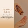 Fig Whisky Body Oil, Vegan Body Oil with Fig Extract, Andiroba Seed Oil, Argan Oil, Jojoba Oil for Moisturizing Dry Skin, Non-Sticky Finish, Woody Scent, Silicone & Paraben Free (100ml / 3.38 fl. Oz)