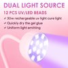 BORNBYME UV Nail Lamp for Gel Nails, 36W UV Nail Light Gooseneck Rechargeable with 4 Time Setting & Smart Auto Sensor for Nail Salon Home Use Lamp