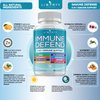 8 in 1 Immune Defense Support, Immunity Capsules Supplement Booster with Echinacea Zinc 50mg, Vitamin C , D3 5000 IU, Turmeric Curcumin & Ginger, Echinacea - Allergy Relief for Kids Adults (1 Pack)