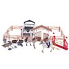 Horse Toys, Horse Stable Playset, Horse Figurine with Rider Pretend Play Toys Animal Toys Set for Boys and Girls 3+ Birthday Gifts