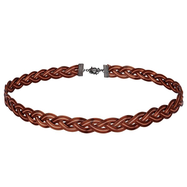 CoTeeZa Handmade Celtic Fairy Circlet Braided Medieval Headpiece Elven Brown Headband Vintage Viking Crown Tiara Women Men Cosplay Costume Accessory for Renaissance Wedding Prom Halloween