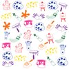 36PCS Art Party Favors 24 Tattoos Sticker 12 Stamp Set - Ideal Painting Paint Artist Themed Birthday Card Decorations Supplies Goodie Bag Cute Rewards for Boys Girls Classroom Gifts Baby Shower Prizes