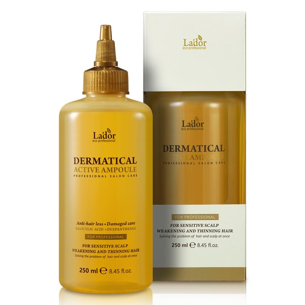 LA'DOR Hair Loss Thickening Regrowth for Thinning Hair Itchy Dandruff Scalp Treatment - Dermatical Acitve Ampoule Hair Serum with Peptides Protein Korean Haircare Damaged Irritated Scalp 8.45 Fl Oz
