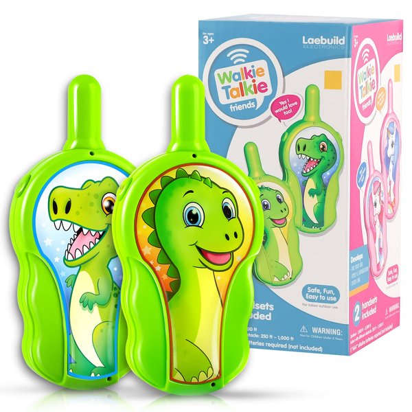 Boys Walkie Talkies for Kids, Toddlers Kids Toys for 3-12 Years Old, Dinosaur Walkie Talkies Long Distance Hiking Camping Outside, Two Way Radio Gifts 4 6 7 8 Easter Basket Stuffers Xmas Gifts