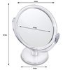 Double Sided 12x Magnfication Makeup Vanity Mirror with Ultra Vue Glass, Clear Acrylic