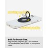Magnetic Phone Grip for Magsafe Charging,Strong Adhesive Finger Phone Ring Holder Compatible Wireless Charging (Black)