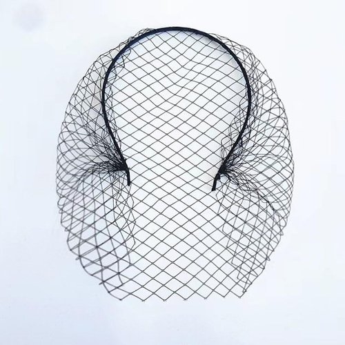 VASANA Black Mesh Veil Headband Fascinator 1920s Vintage Headpiece Women Banquet Tea Party Headdress Bride Hair Band Veil Headpiece