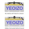 YEOIZO Backup Camera License Plate Mount, License Plate Camera Mount, Universal Car Dash Cam Mirror Camera Metal Bracket, Reverse Rear View Backup Camera Kit