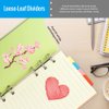 LEOBRO A6 Refill Paper, 3 Pack 45PCS A6 6 Ring Loose Leaf Paper, 320PCS Neon Page Markers, with Binder Pockets Dividers, A6 Lined Paper Refills for A6 Binder Planner Notebook Journal, 6.73"x3.74"