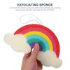 Mobestech 2Pcs Bath Sponges for Kids Rainbow Bath Toys Sponges, Bath Scrubbie, Bath Sponge Loofah, Kids Fun Shower Time Sponges for Children Boys and Girls