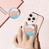 Ksadiye Phone Grip with Expanding Kickstand,Cell Phone Collapsible Stand Pink Blue White Design for Smartphones