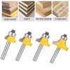 TOTOWOOD Roundover Router Bit Set，4pcs Router bit Set，1/4 inch Shank，Radius in 1/8", 1/4", 3/16", 5/16"，Bearing Guide for Rounding Edge bit