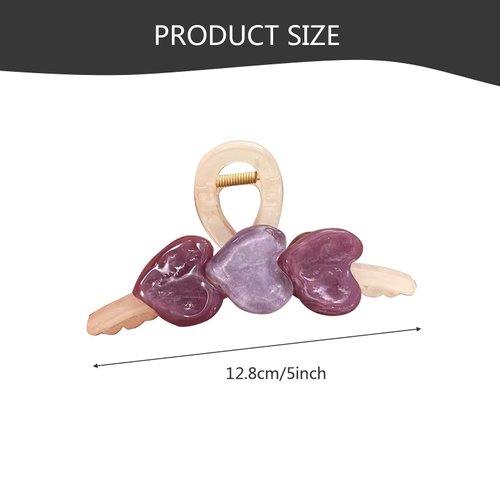 2Pcs Big Claw Clips for Thick Hair Heart Hair Claw Clips for Women, Hair Accessories for Women Girls