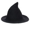 tiggell Halloween Hat Wool Knitted Cap for Witch Girls Party Decor Masquerade Cosplay Costume Accessory Christmas Birthday (Black, Child)