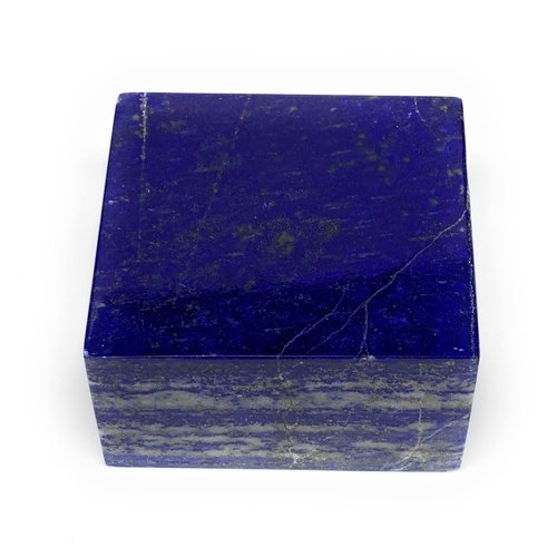 1.06 lbs, 2.7"x2.5"x1.5", Natural Untreated Lapis Lazuli Rectangle Shape Polished Gemstone, Home Decor, Gift, from Afghanistan B26164