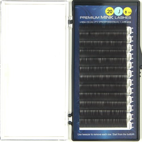 Premium Mink Lashes J-Curl (0.20mm x 8mm)