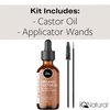 IQ Natural Castor Oil for Eyelashes, Eyebrow and Eyelash Growth Serum, 100% Pure Cold Pressed Organic Castor Oil, Eyelash Serum Conditioner, Lash Serum Growth Hair Oil Treatment, Brow Growth Serum