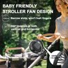 Portable Fan with Remote Control & Timer & LED Lights, 60hrs 12000mAh USB Rechargeable Battery Fan Could Clamp/Hanging/Stand Up, Small Clip on Fan for Baby Stroller, Bed, Desk, Camping Tent, Travel