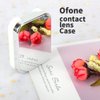 ofone Contact Lens Case, Two Pack Portable Contact Lenses Travel Cases with Remover Tool Tweezers Mirror Solution Bottle Contacts Holder Container Storage Kit for Women Men (Silver)