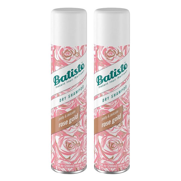 Batiste Rose Gold Dry Shampoo, Pretty and Delicate, For All Hair Types, 6.73 fl. Oz (Pack Of 2)