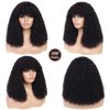 meiliprotea Curly Wigs for Black Women Human Hair Curly Wig with Bangs Wear and Go Glueless Wig Human Hair 250% Density Curly Hair Wig Human Hair Wigs for Black Women