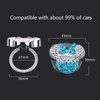 Pangpai Car Cute Push to Start Button Cover Accessories, Bling Crystal Car Engine Start Stop Button Cover, Black Car Decoration Interior Sticker for Women Girl