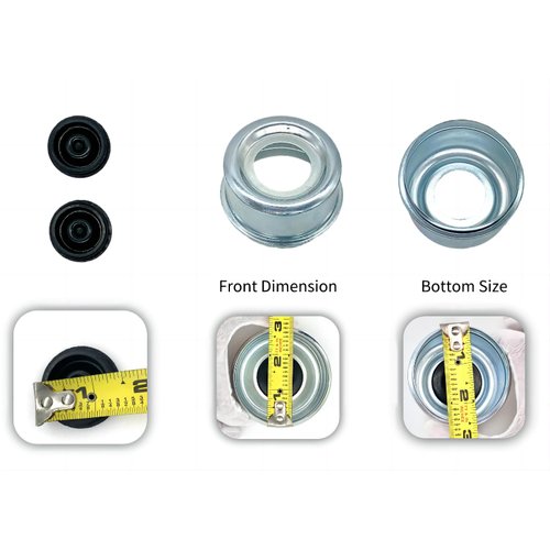 LXJZCP Trailer Hub Cap - Dust Caps for Trailer Axle Grease Fitting & Bearing Protection (4pk 2.72")…