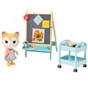 Sunny Days Entertainment Honey Bee Acres Paint & Color Art Fun – 13 Piece Dollhouse Playset with Exclusive Fox Figure | Pretend Play Toys for Kids