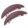 Elegant Curved Tortoise Matte French Barrettes Plastic Cover and Metal Clasp Style Ponytail Clips for Hair Ornament for Thick or Coarser Hair Chignon (Wine Red)