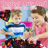 JMUQ 44Pack Valentine's Day Scratch Art Set for Kids, Heart-Shaped Rainbow Scratch Cards, Envelopes, Heart Stickers, Perfect Craft Kit for Classroom School Exchange Prizes Party Favors Creative Gifts